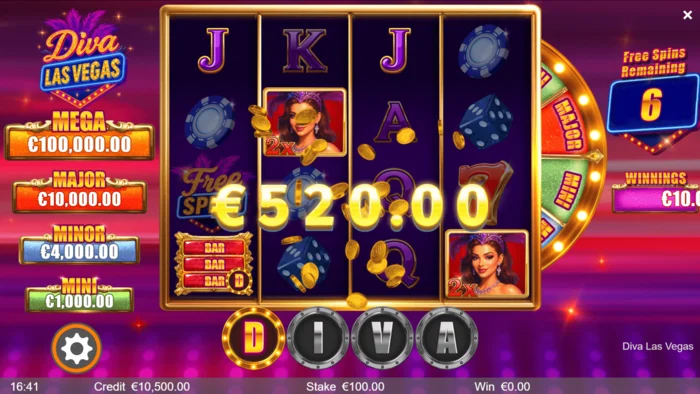 Diva Las Vegas - winning combination with Wilds